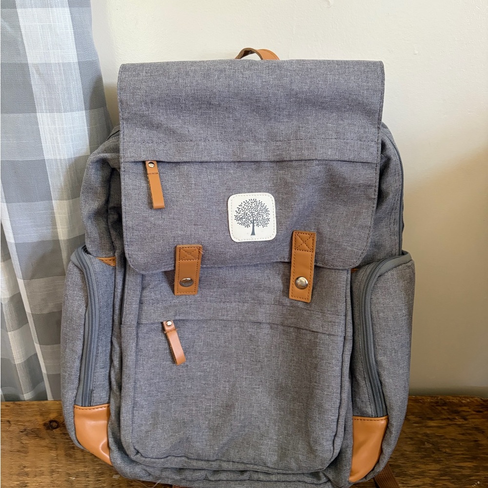 Gray Parker Baby Diaper Bag/Backpack